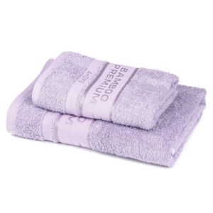 Sada Bamboo Premium osuška a ručník fialová