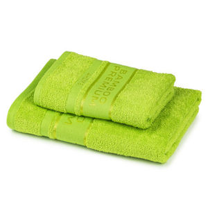 Sada Bamboo Premium osuška a ručník zelená