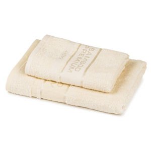 Sada Bamboo Premium osuška a ručník krémová